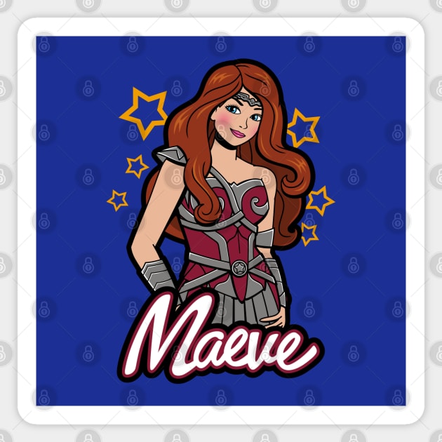 Heroic Queen Maeve Female LGBTQ Superhero Parody Sticker by BoggsNicolas